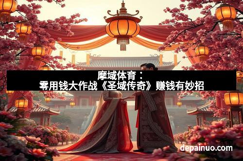 摩域体育：零用钱大作战《圣域传奇》赚钱有妙招